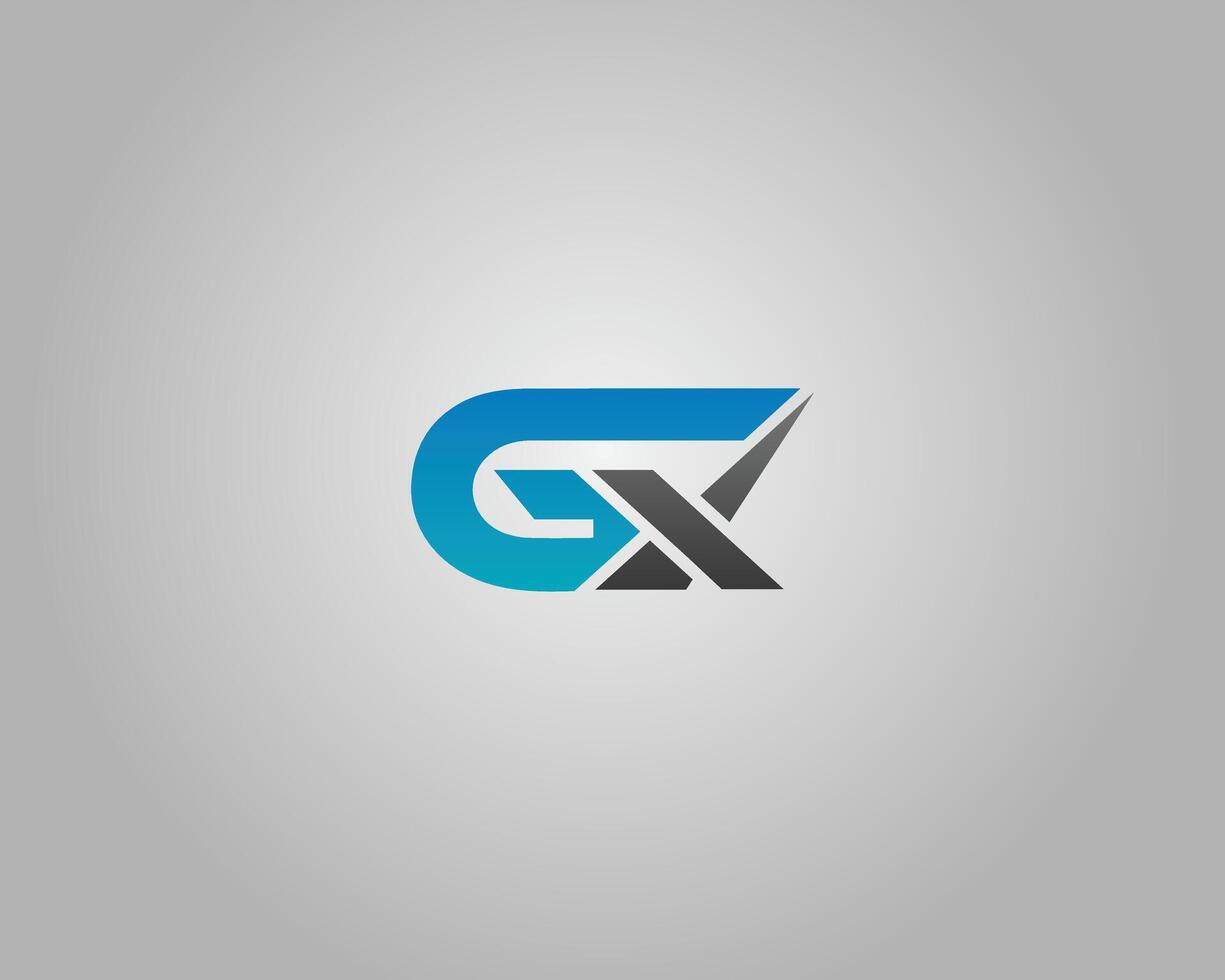 GX Letter Logo Design Concept Modern Template. vector