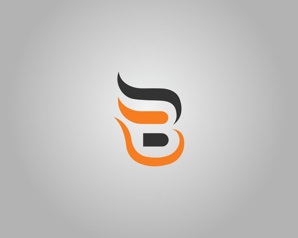 Abstract Letter B Logo Icon Design Minimal Template. vector
