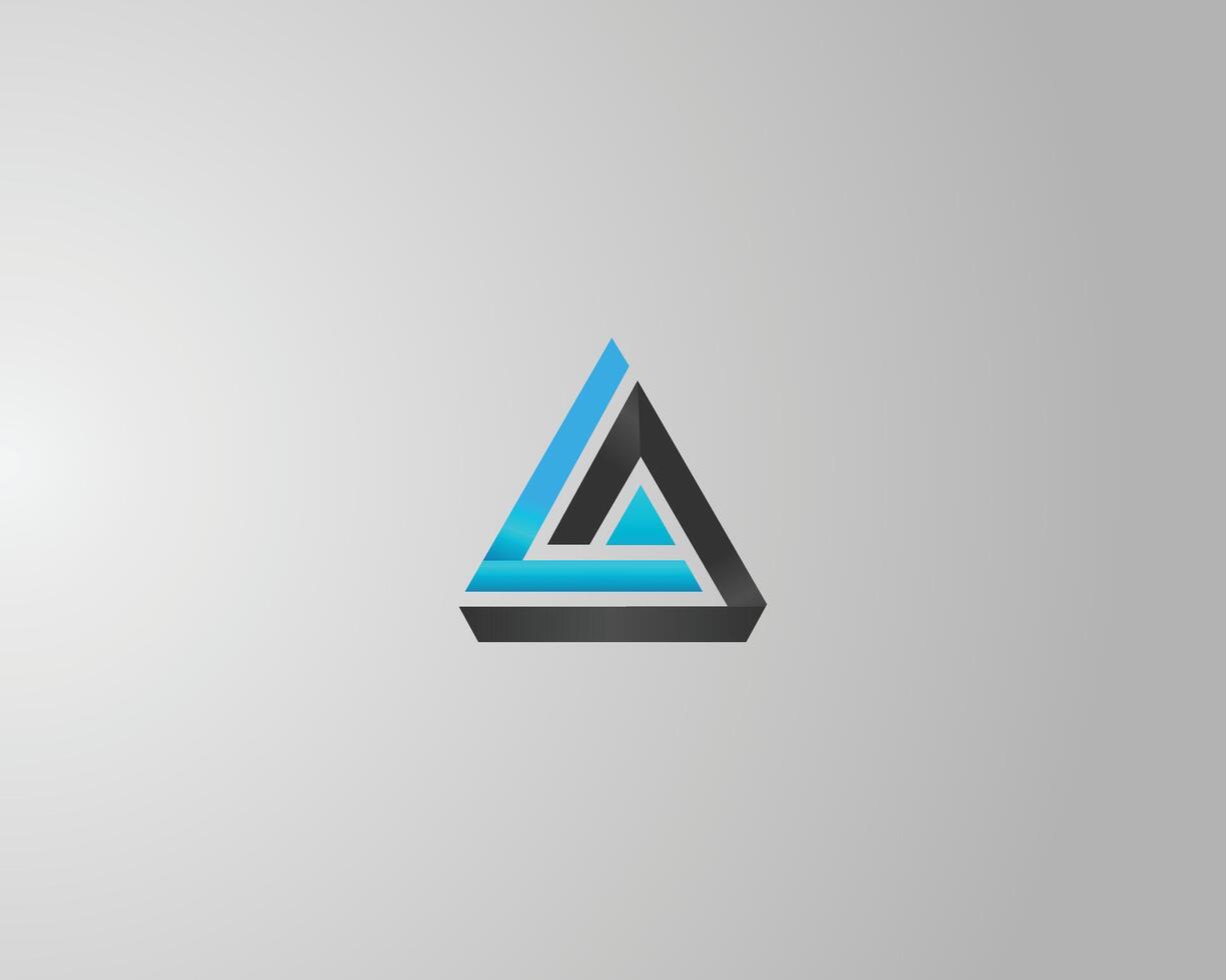 Triangle Letter LA Abstract Logo Design Icon Modern Template. vector