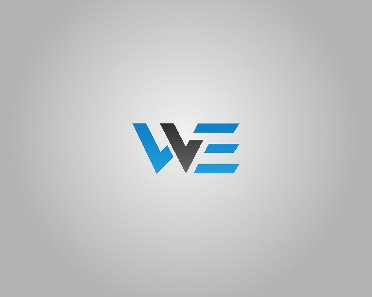 Alphabet WE or EW Letter Initial Logo Design Template. vector