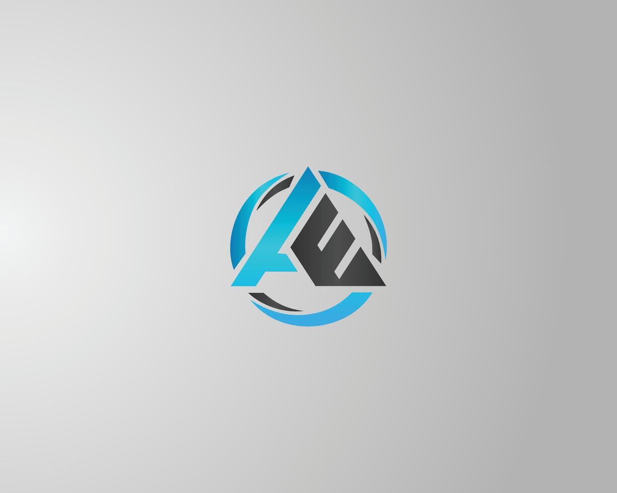 Triangle Letter TE Abstract Logo Design Icon Modern Template. vector
