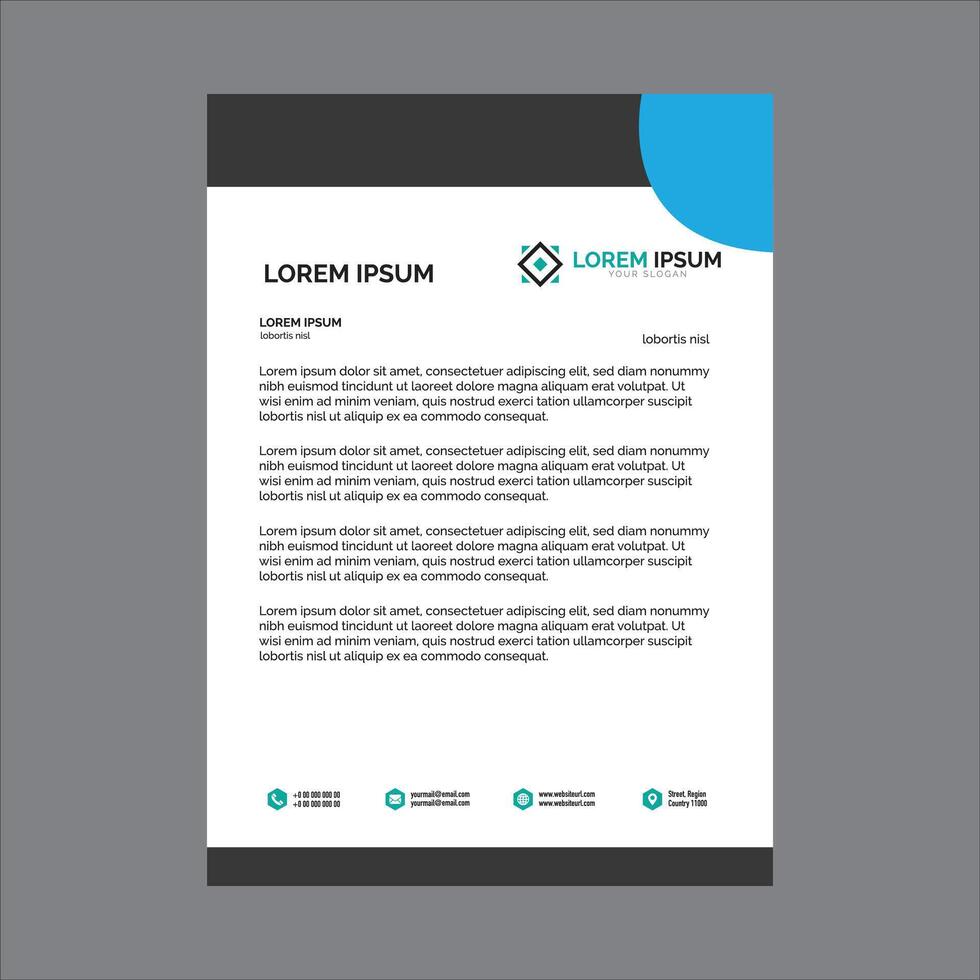 modern corporate letterhead template design vector