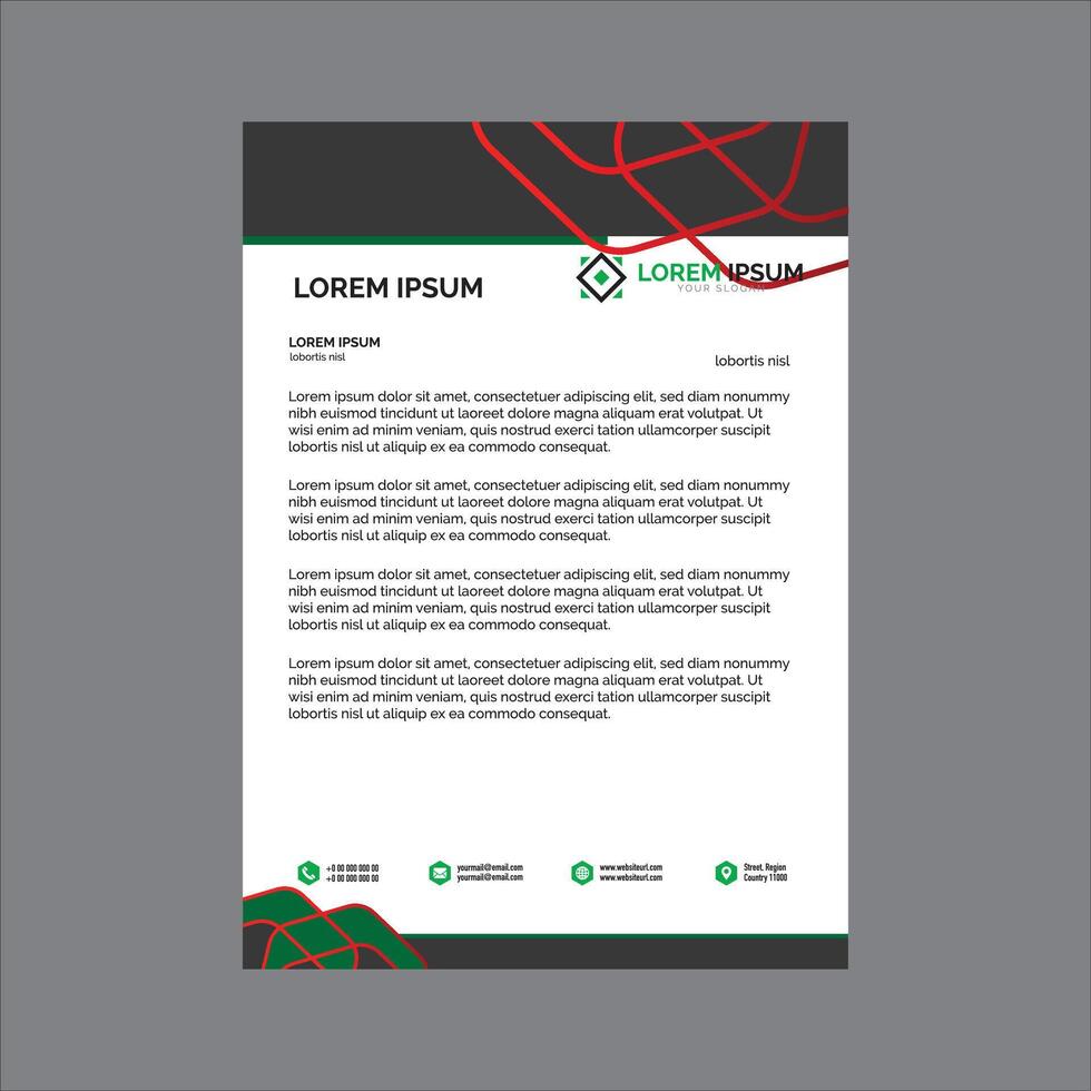 Business style letterhead template design vector