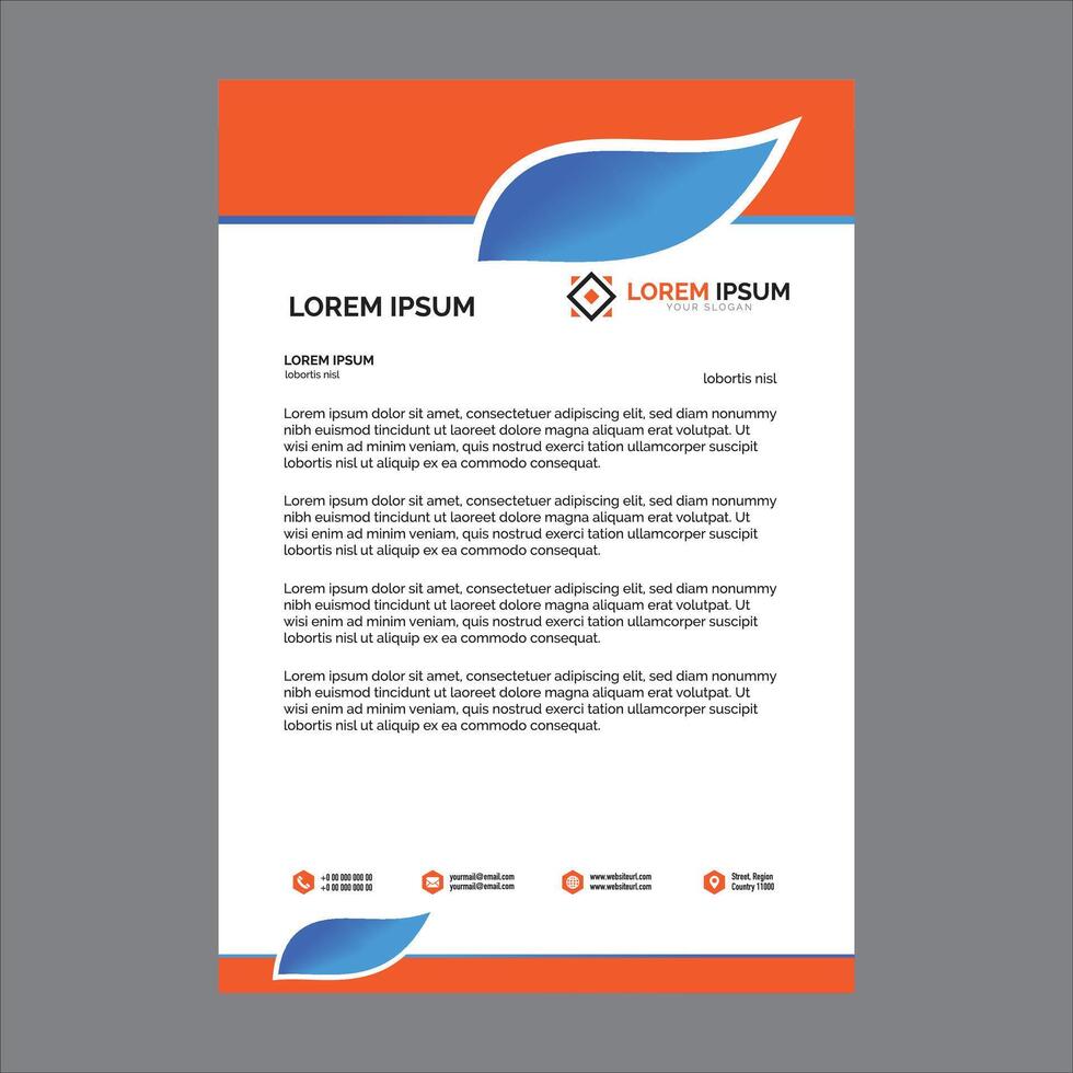 Abstract Letterhead Design Modern Business Letterhead Design Template vector