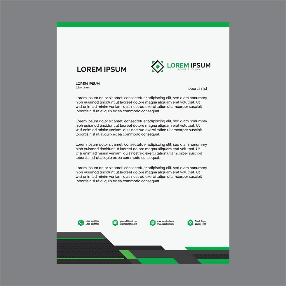 Clean and professional corporate company business letterhead template design vector