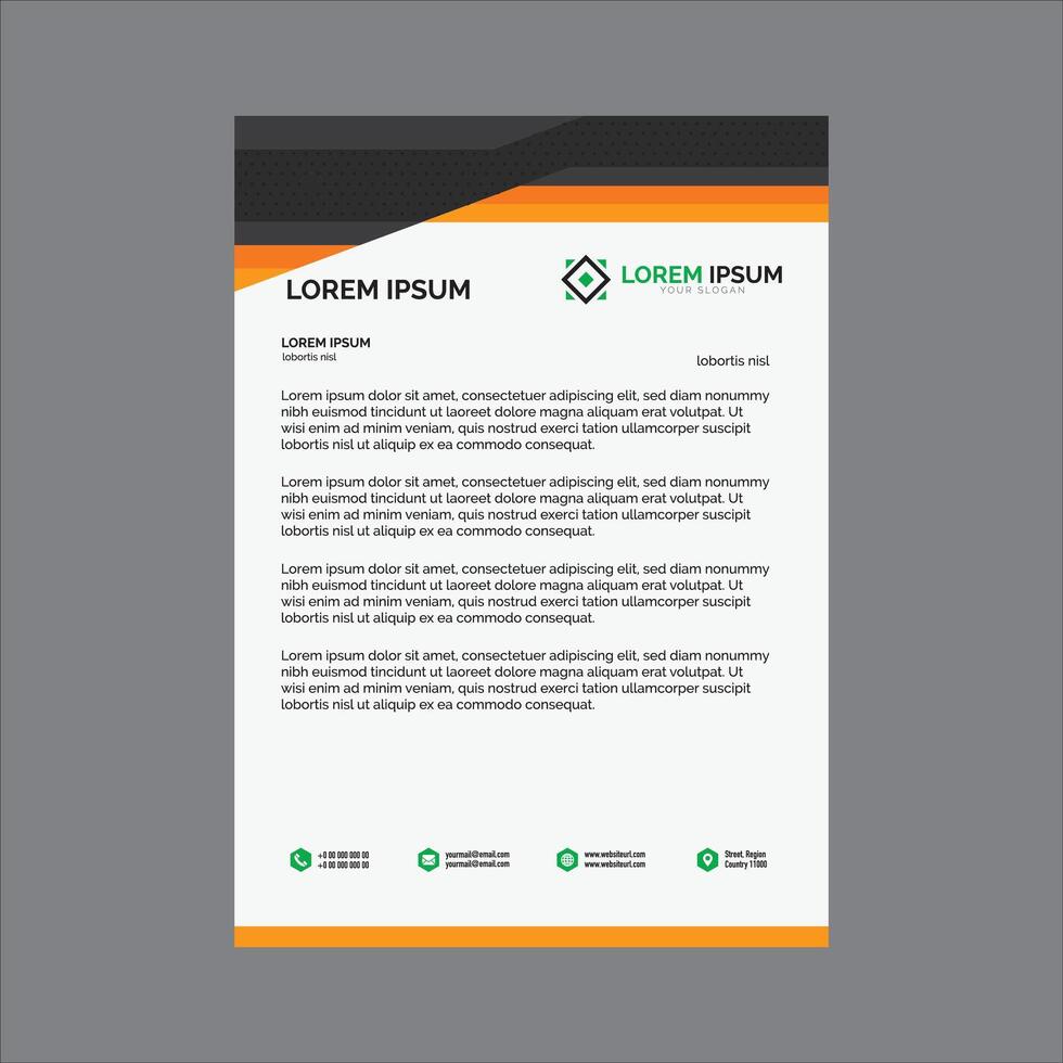 Abstract Corporate Business Style Letterhead Design Template vector