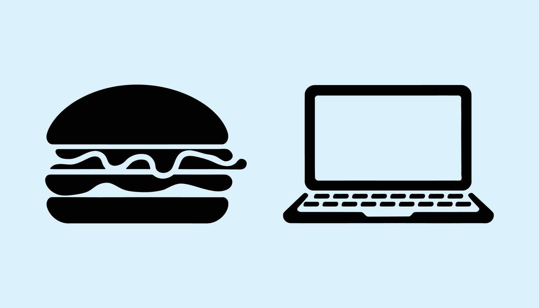 Fast Food and Technology Design vector