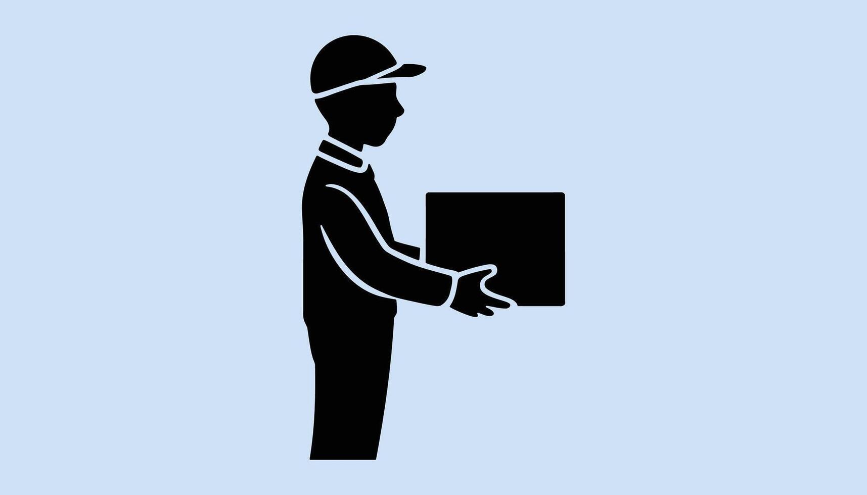 Businessman with Package Delivery in Professional Attire vector