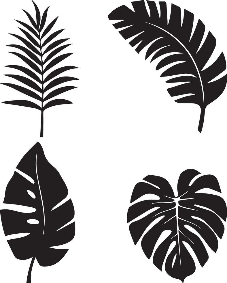 Dynamic tropical leaves illustration vector