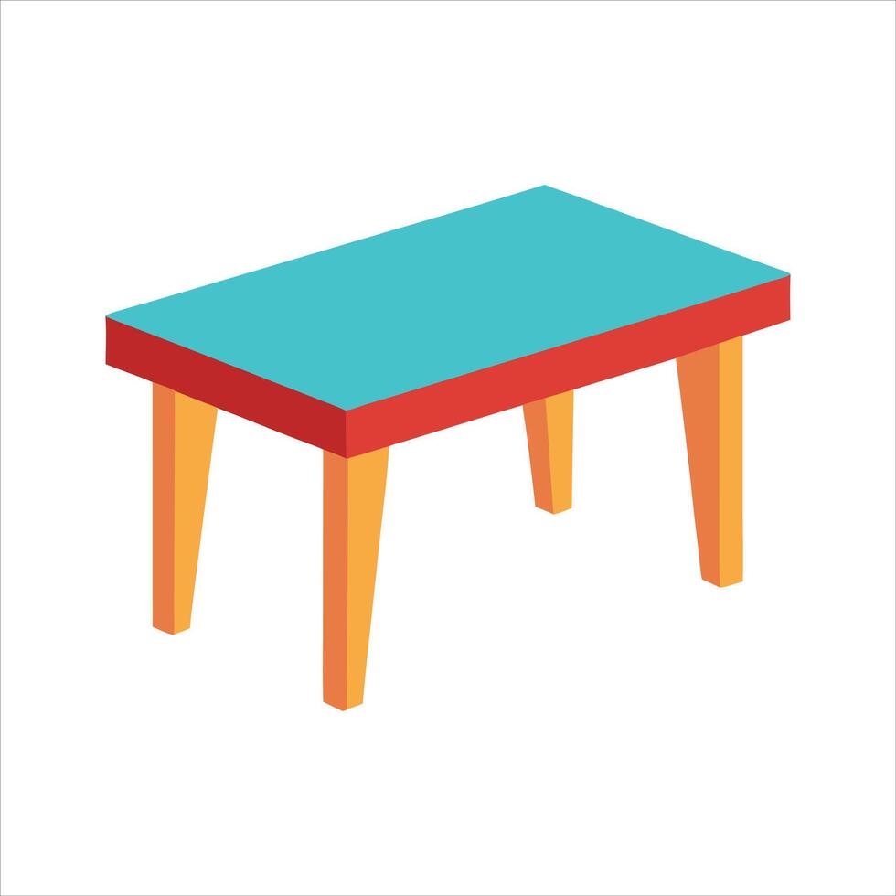 Table isometric illustration vector