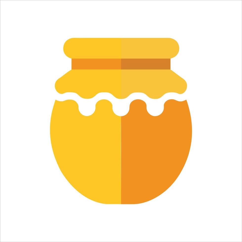 A jar of honey icon vector