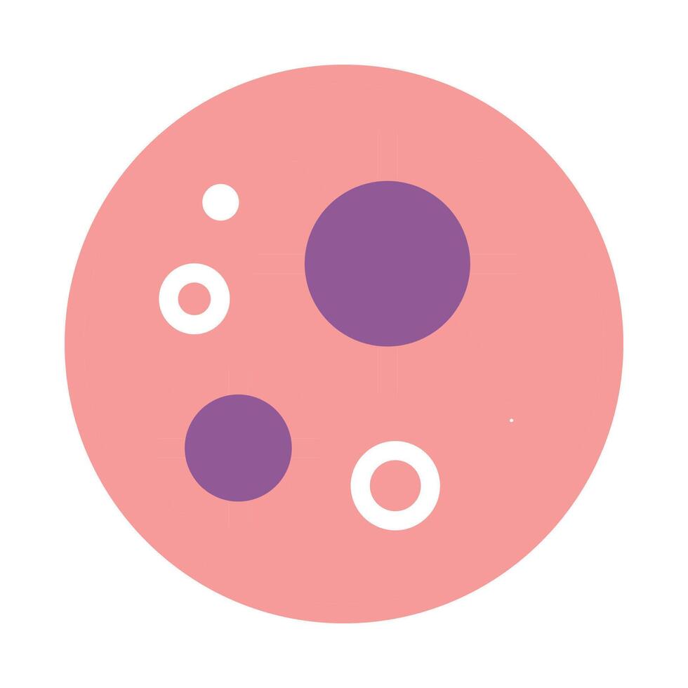 A pink circle with circles and dots on it vector