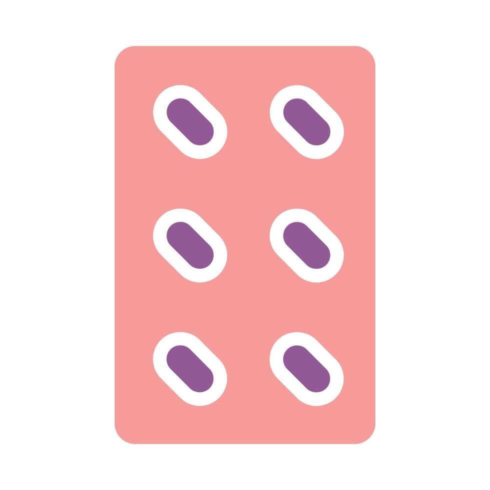 Pill icon in flat style on white background vector