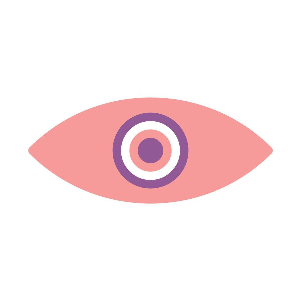An eye icon with a target in the center vector