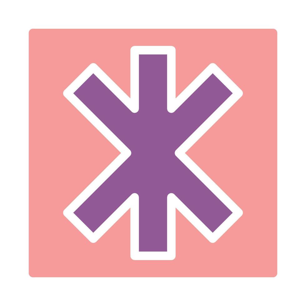 An arrow icon with purple and white colors vector