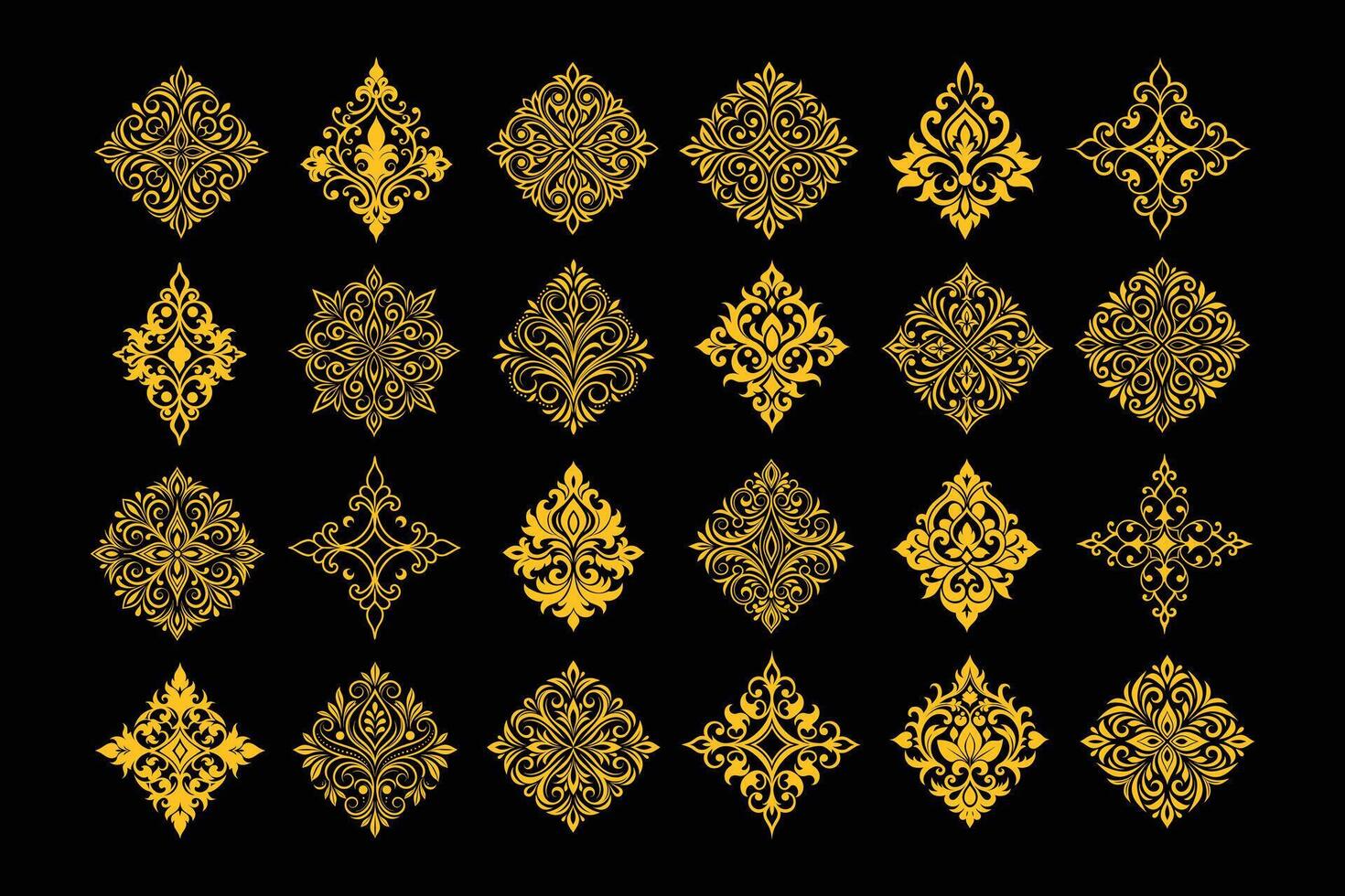 Luxury Damask Ornament Pattern Design vector