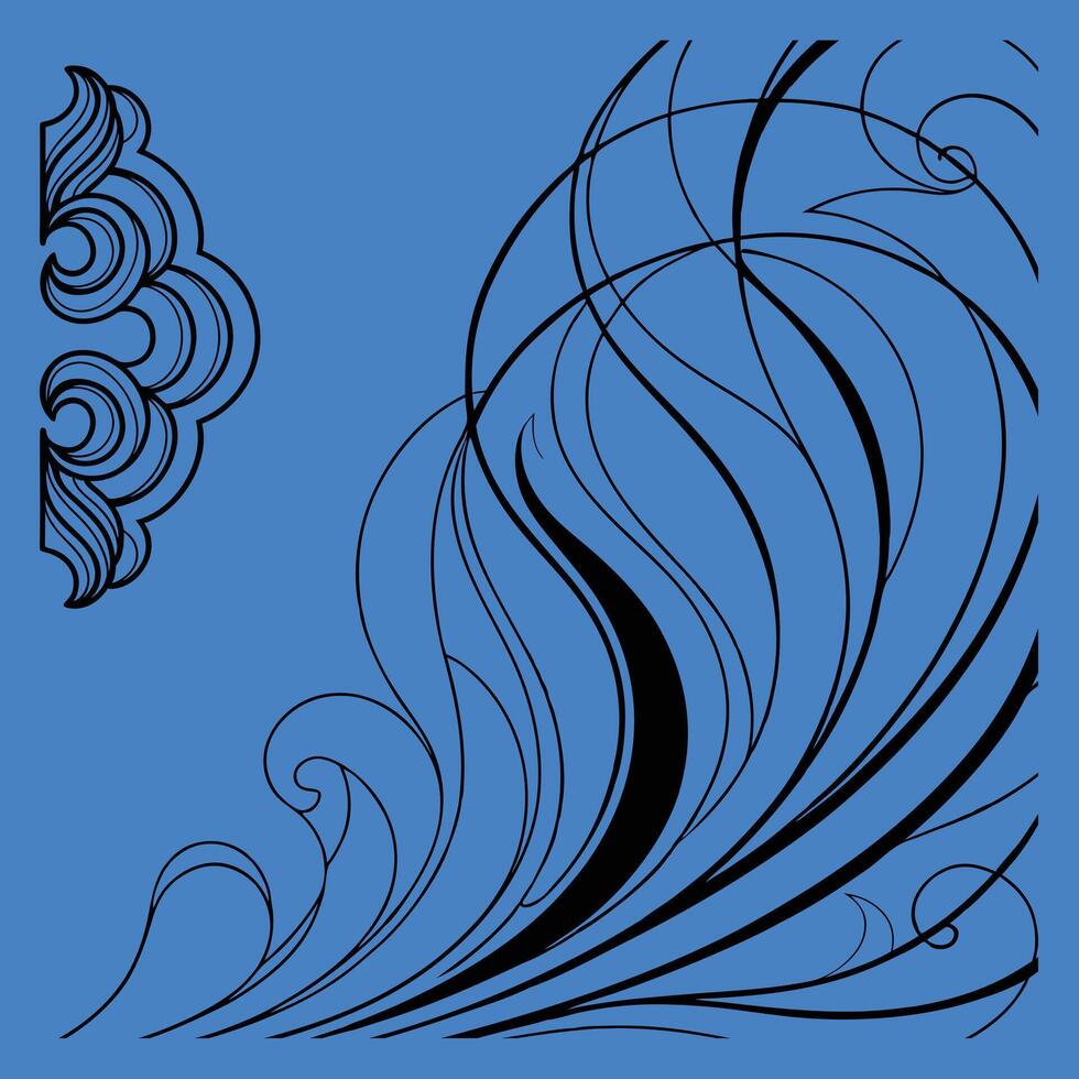 Wave Abstract Art vector