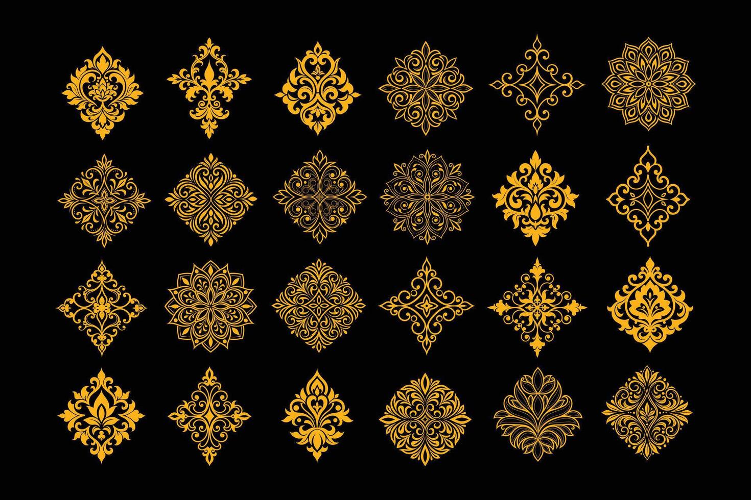 Elegant Luxury Damask Ornament Pattern. vector