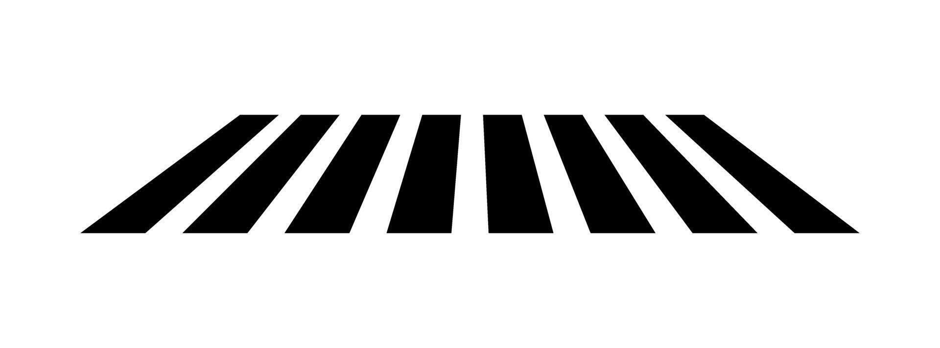 Zebra crosswalk icon . Street road cross sign. Pedestrian icon. Asphalt walk zebra symbol. Road traffic line. Design graphic element. illustration isolated on white background vector