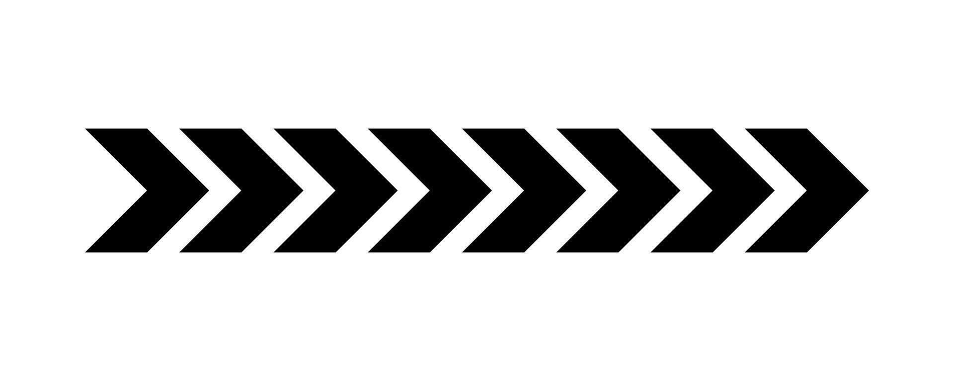 Chevron arrow pattern. Chevron shape line. Motion direction line. Triangle arrow sign. Warning repeat striped. Swipe icon. Design element. illustration isolated on white background vector