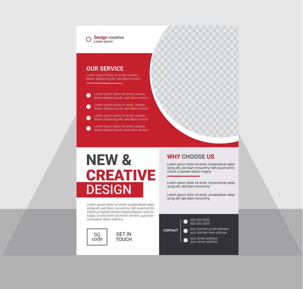 Business brochure flyer design a4 template. vector