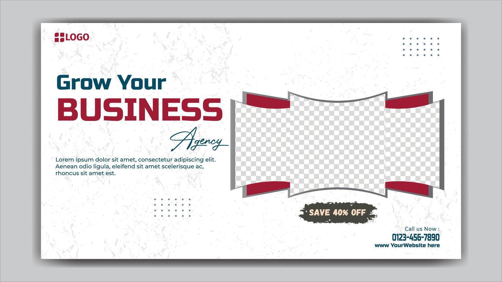 Expand Your Business and Reach New Heights Today Facebook Cover. vector