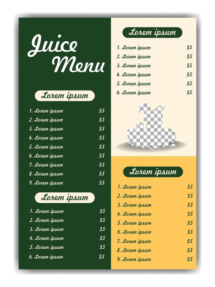 Modern Restaurant Food Menu Poster Design. vector