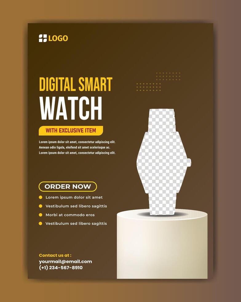Elegant hand watch for professional looks. vector