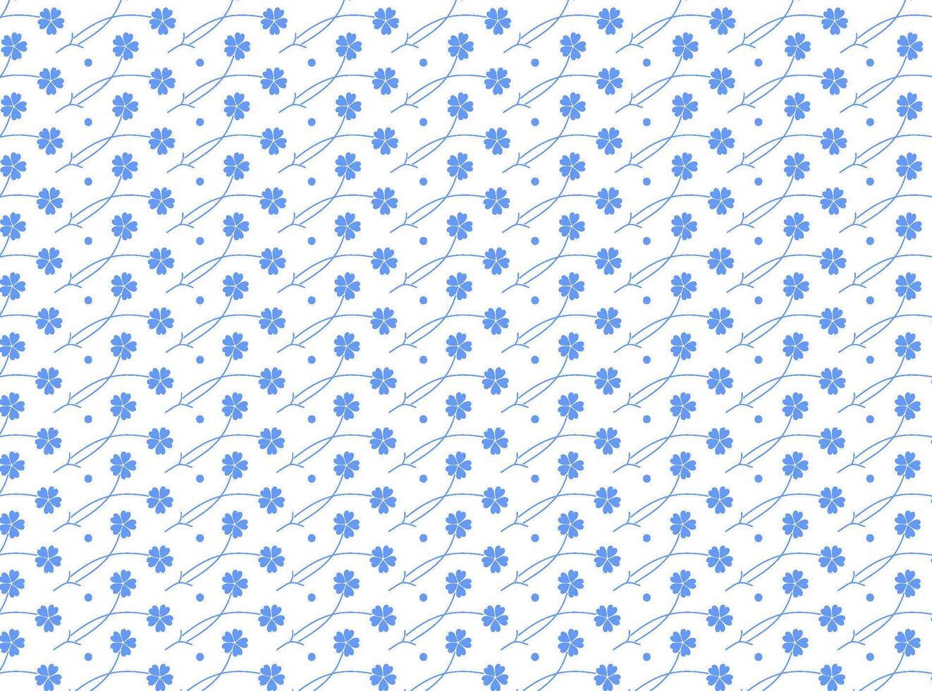 Blue little flowers patter,s Background vector