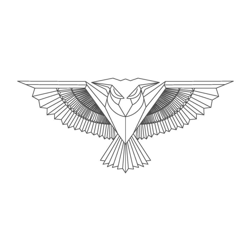 abstract logo of flying eagle vector