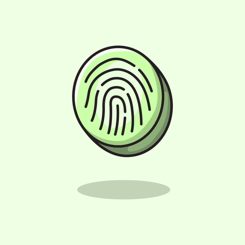 Fingerprint Scanning Biometric Security Authentication Concept vector