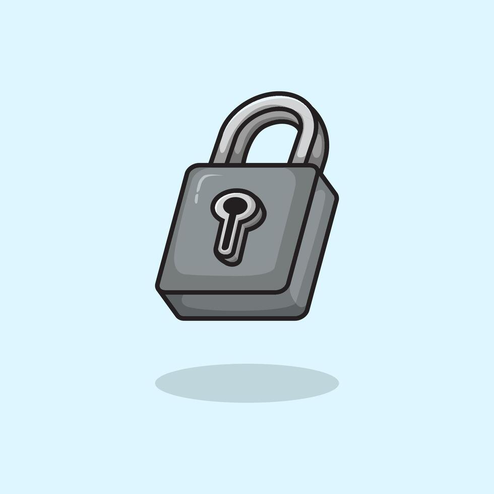 illustration of a digital padlock symbolizing cybersecurity and data protection Featuring a modern lock design vector