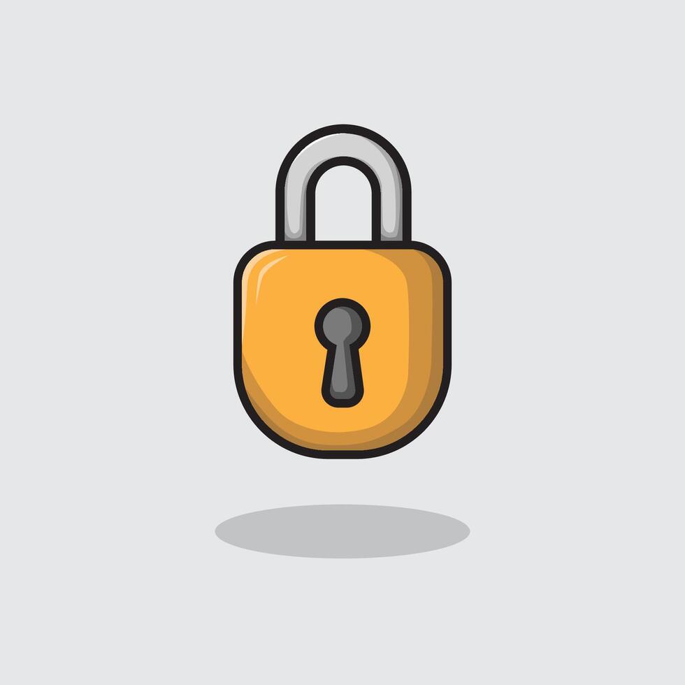 illustration of a digital padlock symbolizing cybersecurity vector