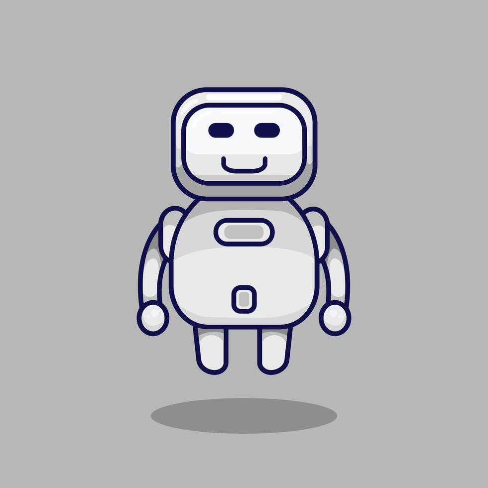 illustration of a friendly robot assistant vector