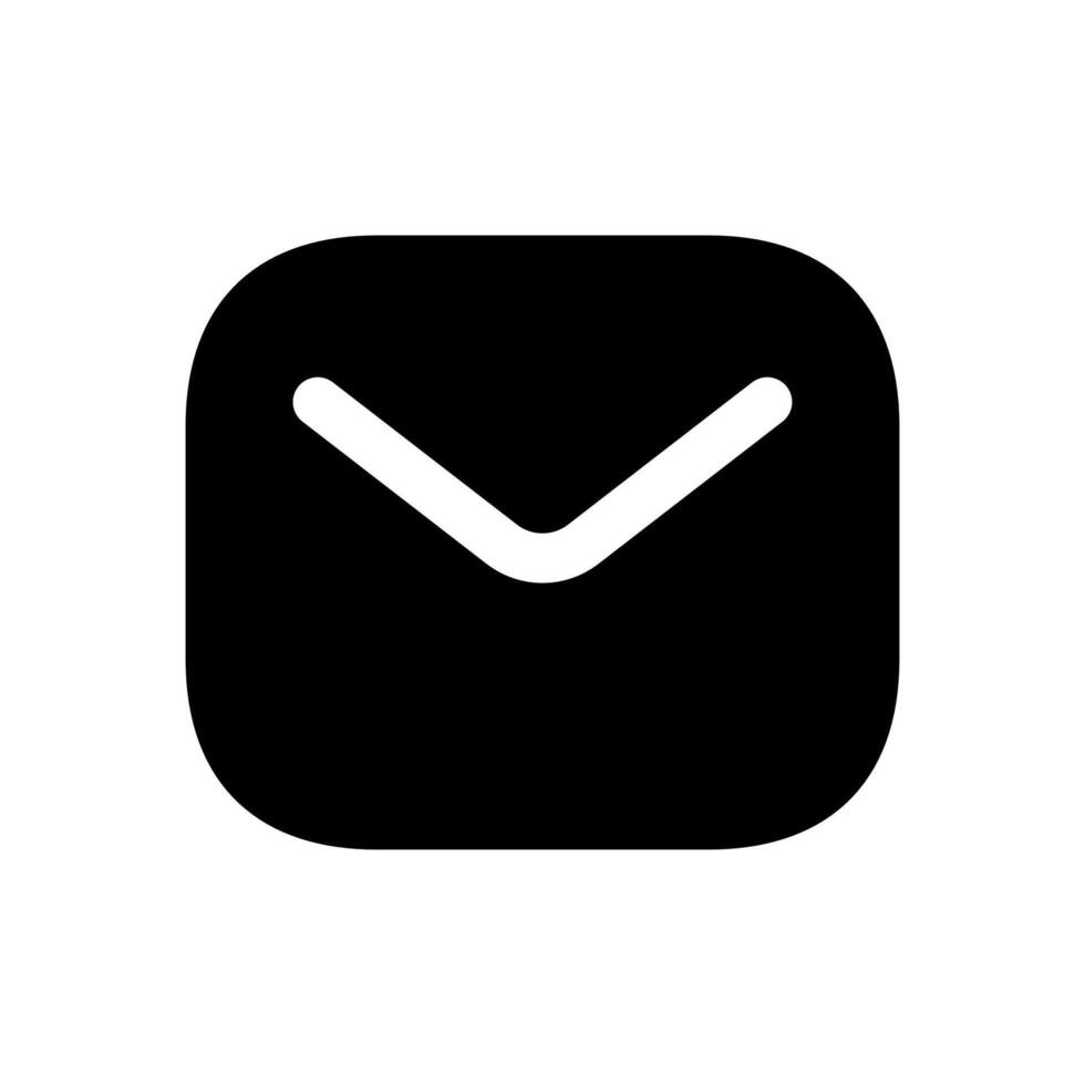 an icon of an envelope with a letter inside vector