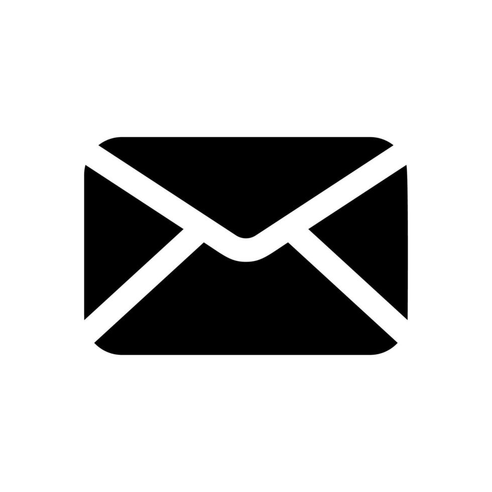 an email envelope icon on a white background vector