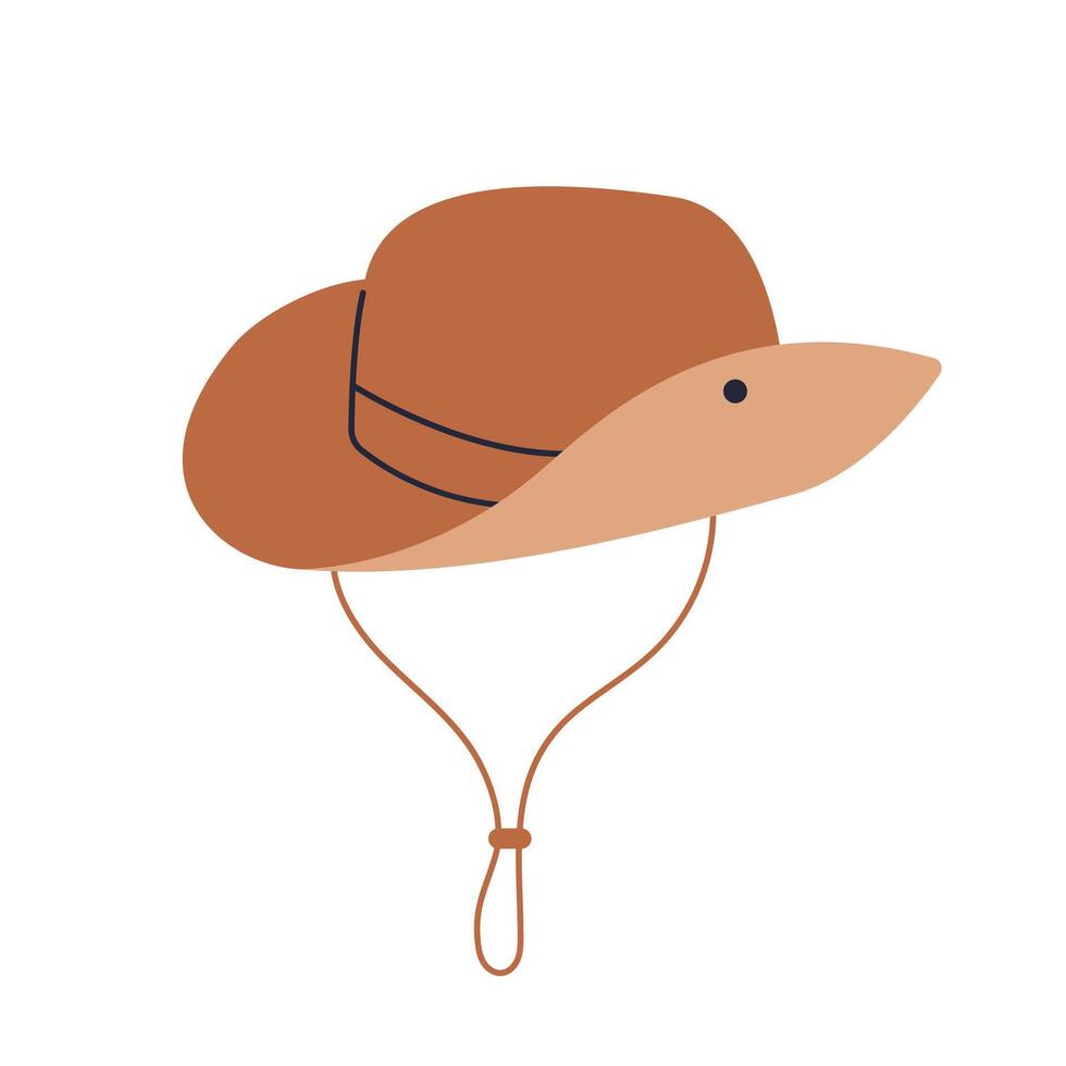 Hiking outdoor Hat. illustration on white background vector