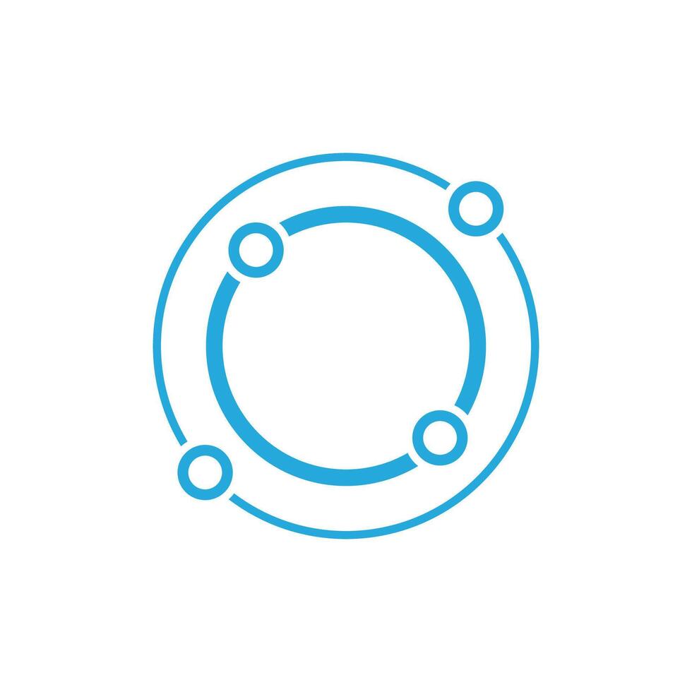 Simple Circle dotted Abstract logo vector