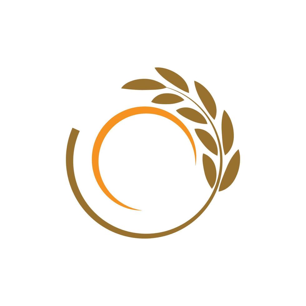 Wheat logos element symbol vector