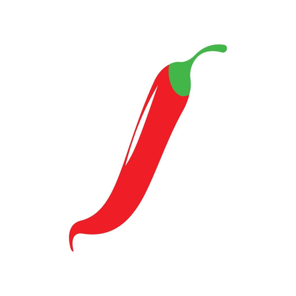 Stylized Hot red chili logo and symbol design vector