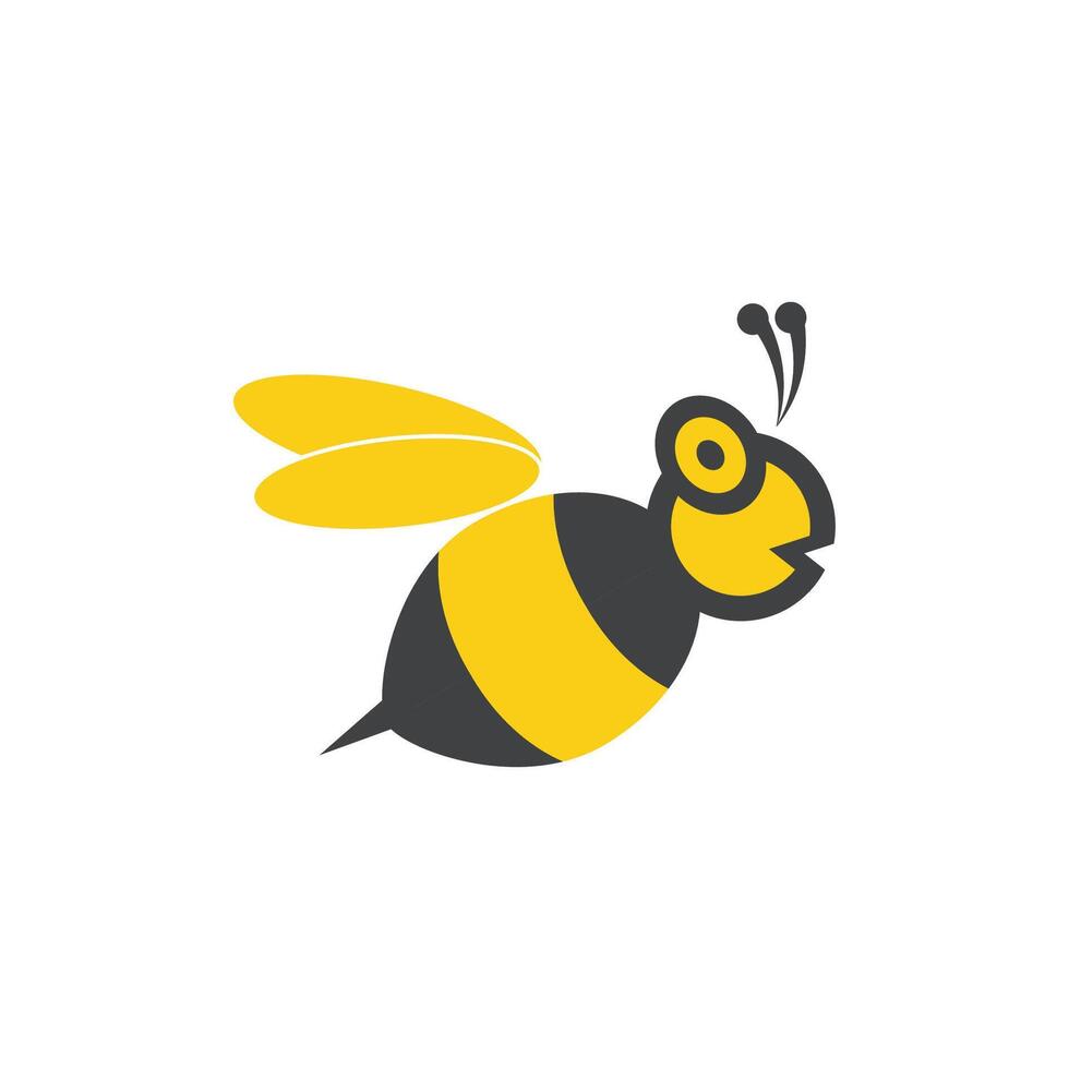 Stylized Bee Logo icon flat design vector