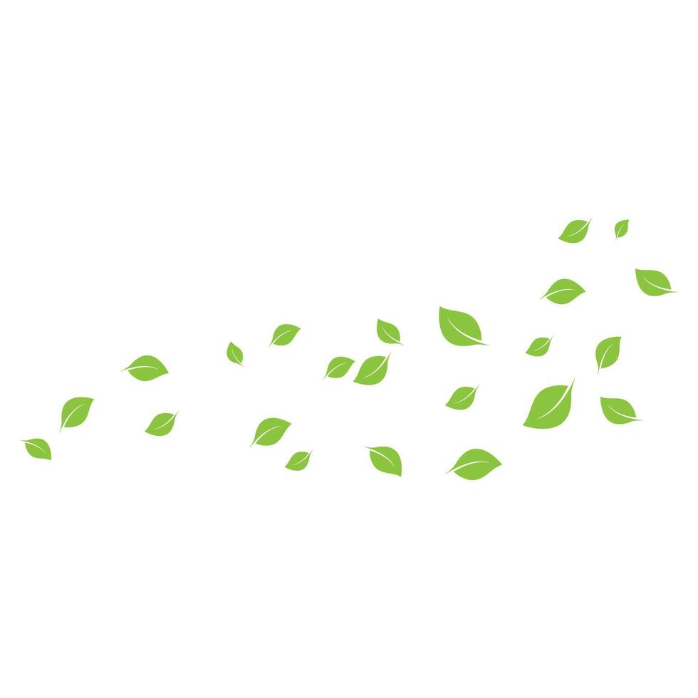 Green leaves on a white background vector
