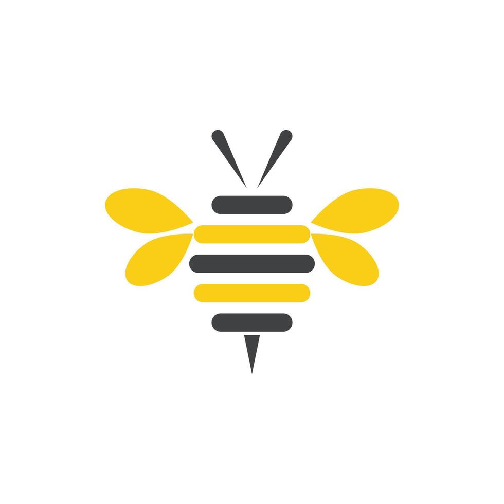 Stylized Bee Logos icon flat design vector