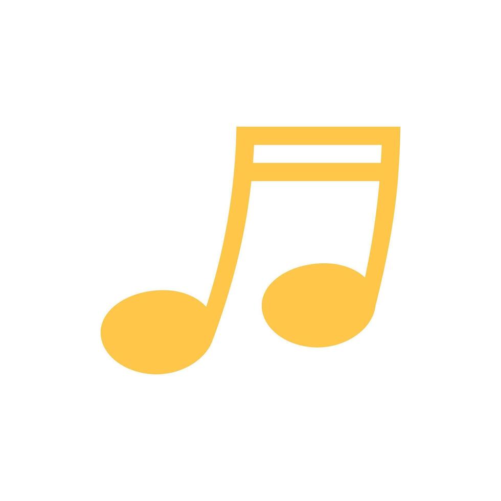 colorful musical note logo simple vector