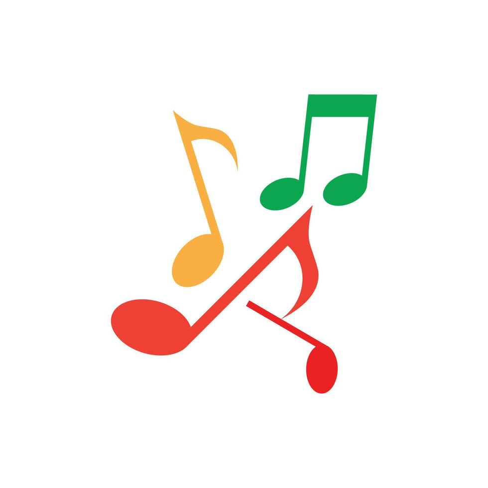 Stylized musical note vector