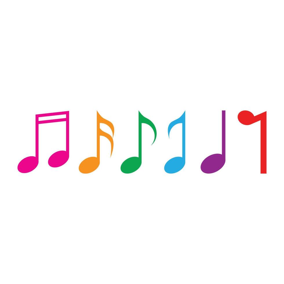 Musical notes on a white background vector