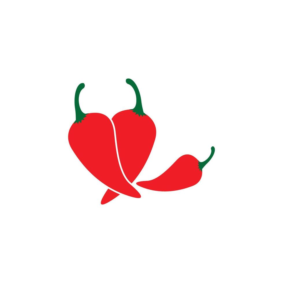 Logo Hot red chili and symbol design vector