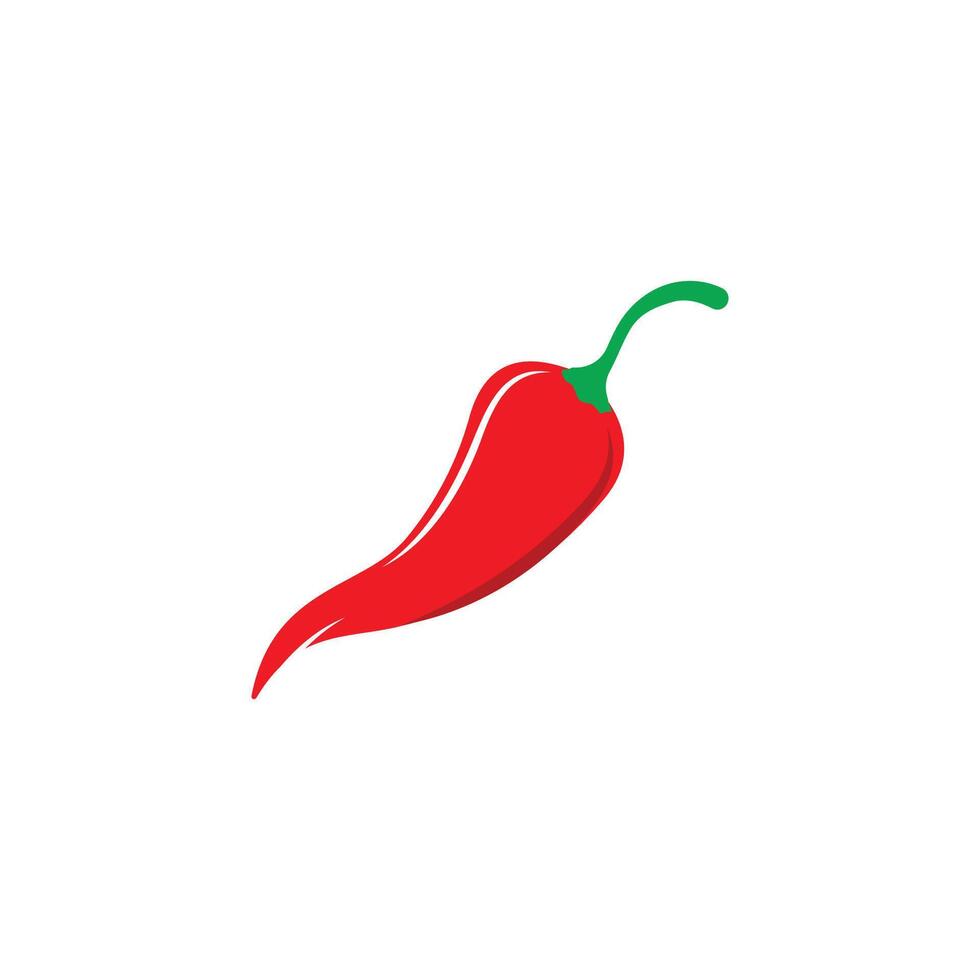 Simple Hot red chili logo and symbol design vector