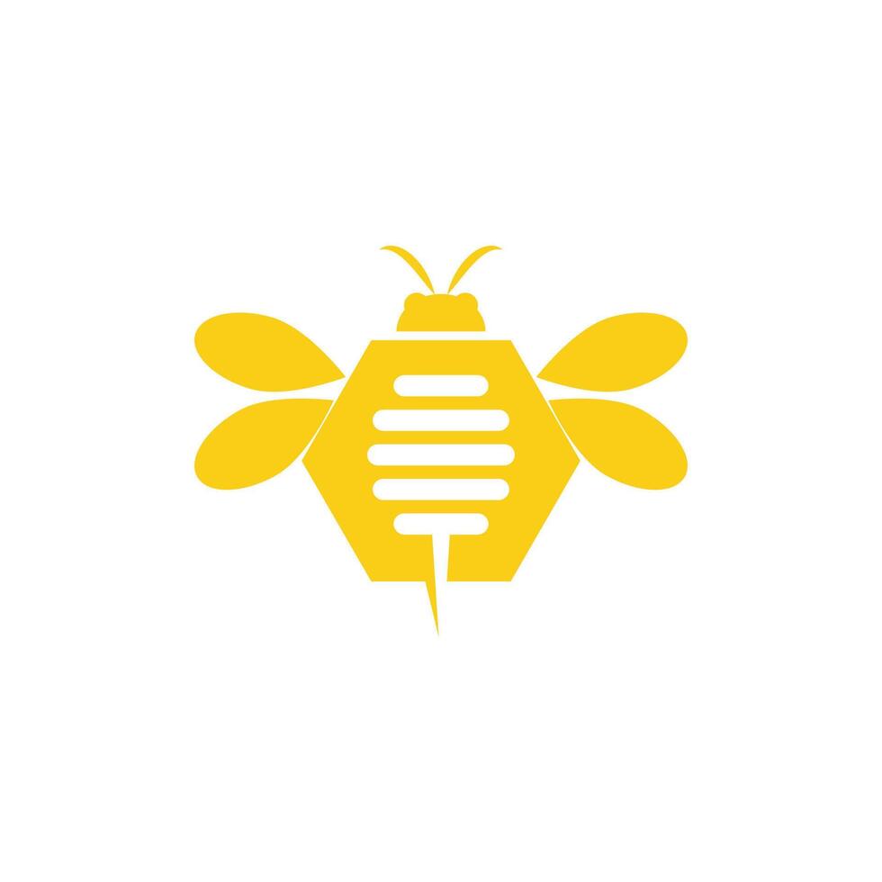 Bee Logo icon flat design vector