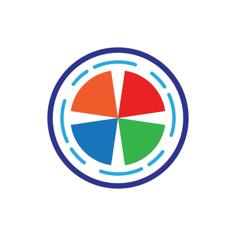 Simple Circle dotted logo vector